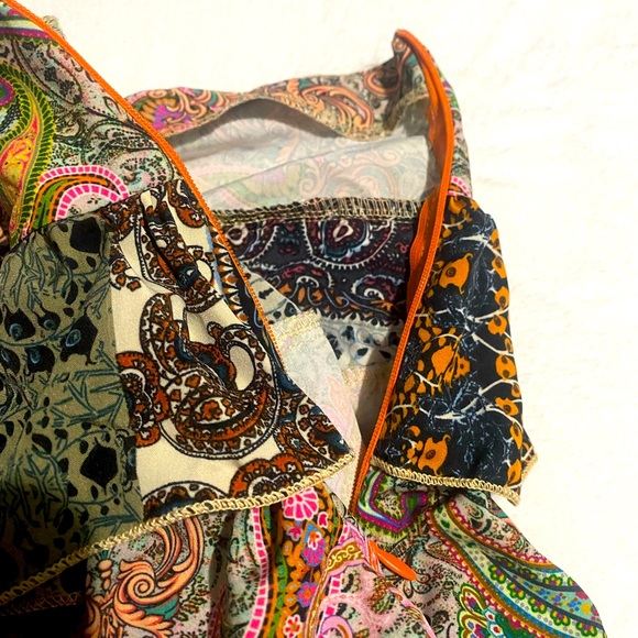 Paisley Print Bohemian Style Mini Skirt | Medium - Picture 11 of 13